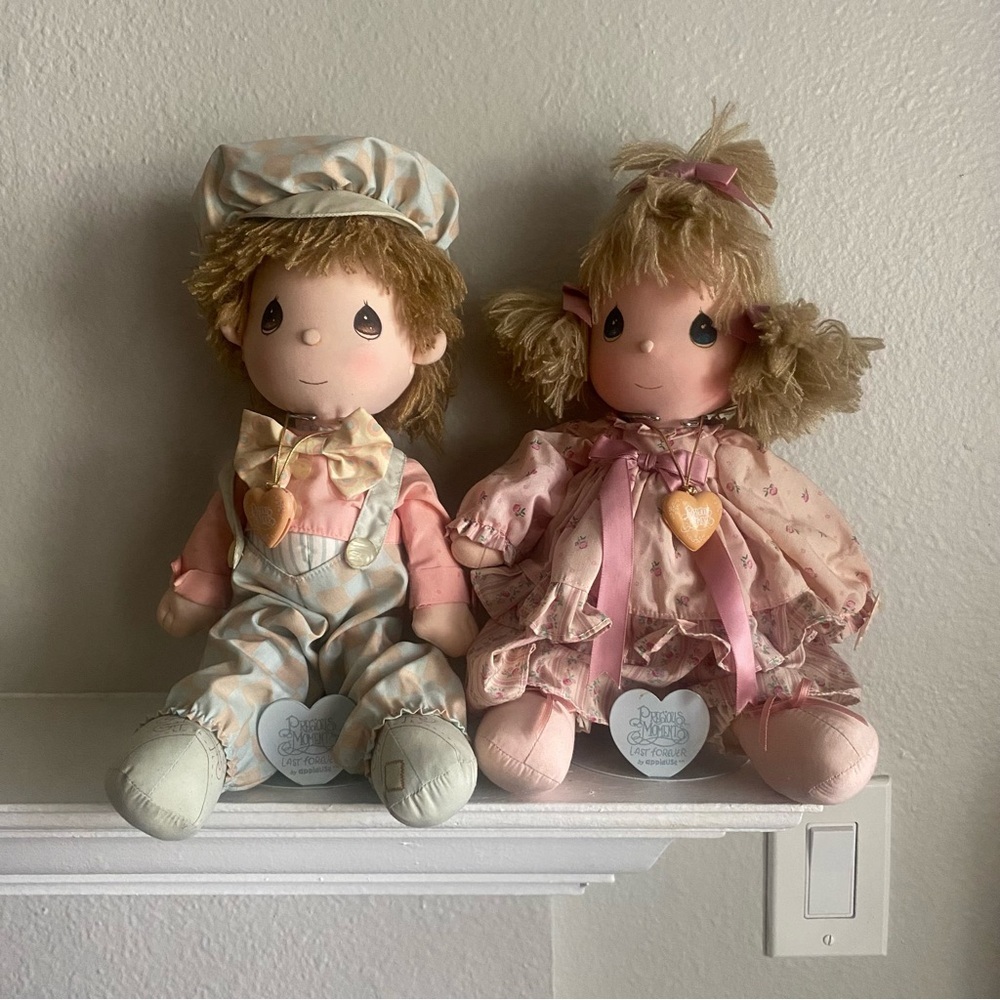 1985 💗Precious Moments Last Forever by Applause Dolls Set Boy & Girl